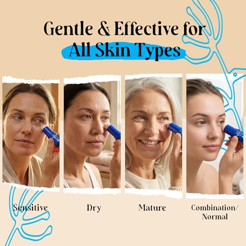 Fragrance Free Under Eye Balm Stick - 2 Pack, 20g Each | Hydrating & Brightening Stick with Retinol, Aloe Vera, Vitamin E