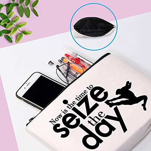 GJTIM Seize The Day Makeup Bag - Motivational Cosmetic & Travel Organizer
