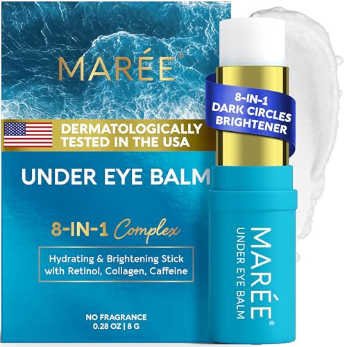 MAREE Under Eye Balm Stick Hydrating ? Retinol Caffeine Under Eye Brightener Stick for Older Women ? Collagen Undereye Cream for Dark Circles & Wrinkles ? Skin Care Treatment Moisturizer