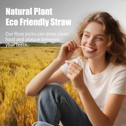 Biodegradable Dental Floss Picks 300 Count - Vegan Plant-Based Eco-Friendly Oral Care for Kids & Adults - Codweny