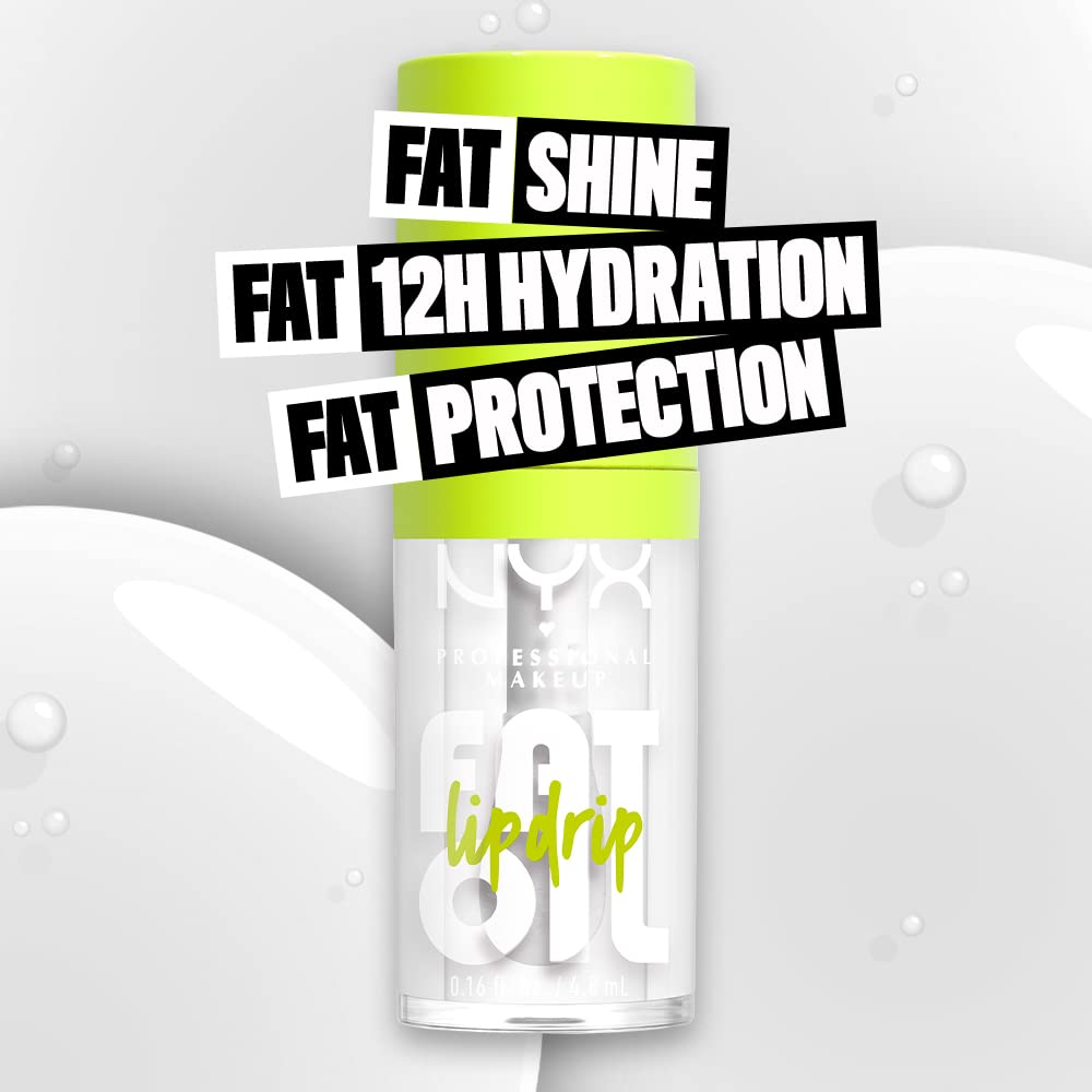 NYX Fat Oil Lip Drip | Moisturizing Vegan Tinted Lip Gloss for Up to 12 HR Hydration - Clear