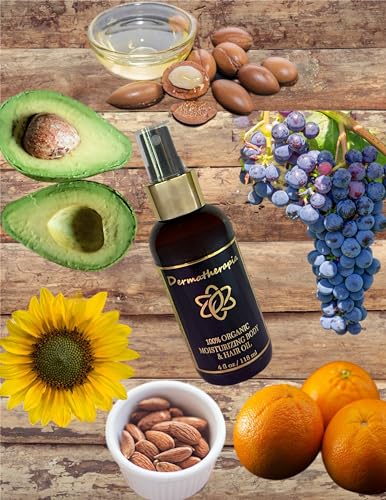 Dermatherapia 100% Organic Luxury Body, Hair, and Face Oil - Moisturizing