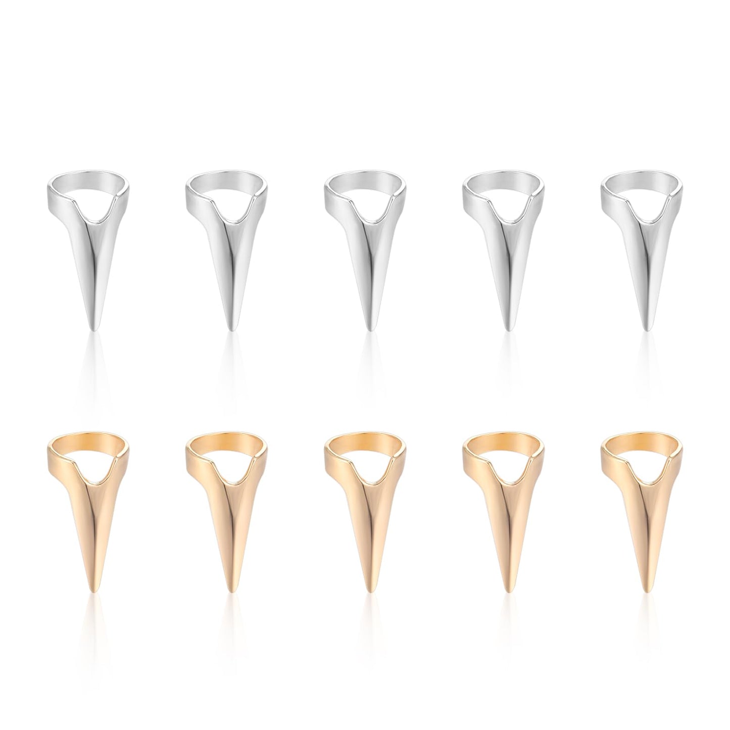 LIQWEI 10 Pcs Metal Hair Parting Rings, pinky Selecting Tools, Finger Tool