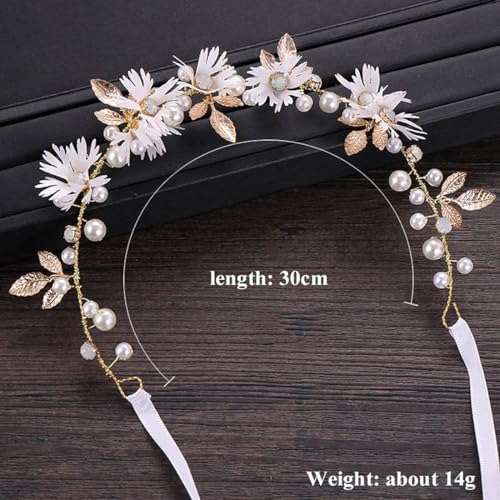 Gold Bridal Hair Vine with Crystals and Pearls Wedding Hair Accessories