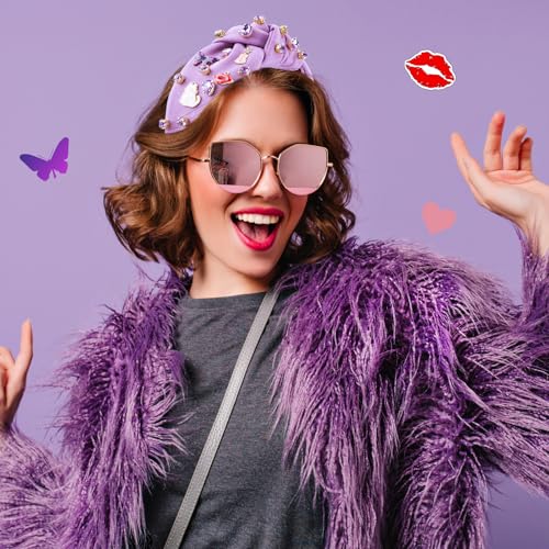 Purple Music Jeweled Headband for Women - Chic Hair Accessory