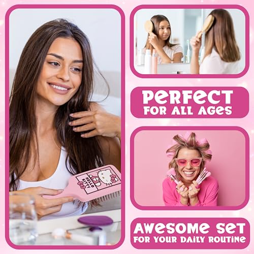 Hello Kitty Detangling Hair Brush & Compact Mirror Set