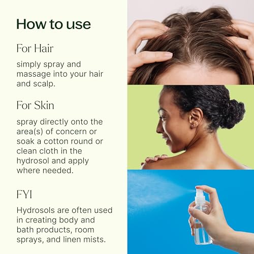 Plant Therapy Rosemary Hydrosol - Natural Floral Water Toner for Skin & Hair
