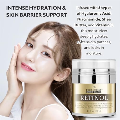 First Botany Korean Retinol Moisturizer with Bakuchiol & Hyaluronic Acid