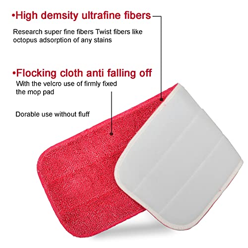 Microfiber Mop Pads 18x6 - Reusable & Washable 6 Pack