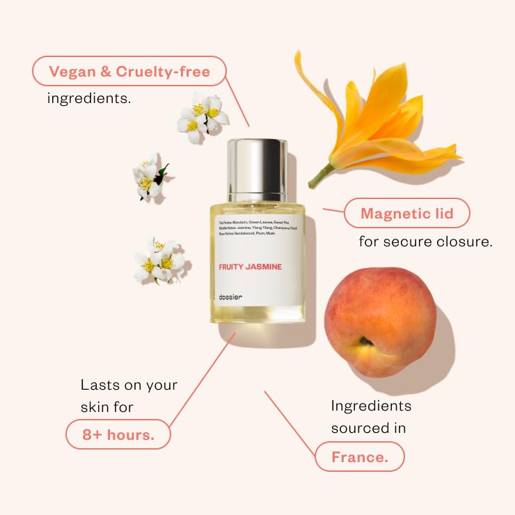 Fruity Jasmine Eau de Parfum - Inspired by J'adore - Long-Lasting Feminine Fragrance | 1.7 fl oz (50ml)