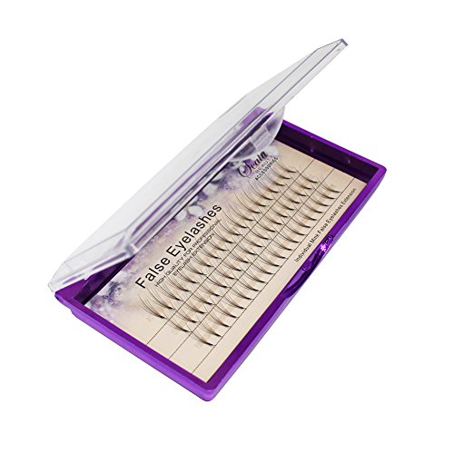 Bodermincer 9mm Mink Hair Eyelash Extensions 60Pcs 0.07mm C Curl, 5-Root Lashes