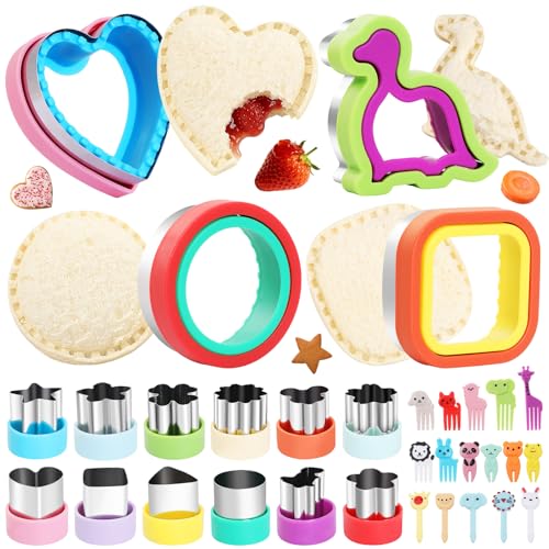 32-Piece Sandwich Cutter & Sealer Set for Fun Lunches