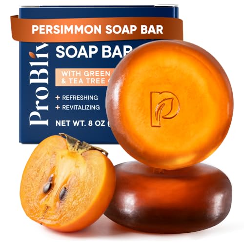 ProBliva Japanese Persimmon Deodorant Soap Bar for Body Odor - Natural Odor Neutralizer for Men & Women 2 Bars