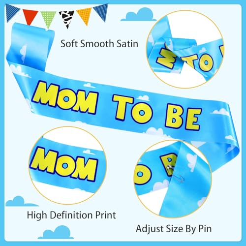 Mom to Be Sash and Dad Corsage Set for Baby Shower Decorations