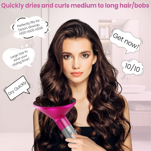 Luresta Large Curl Diffuser Attachment for Dyson Airwrap HS01 HS05 HS08 - Rose