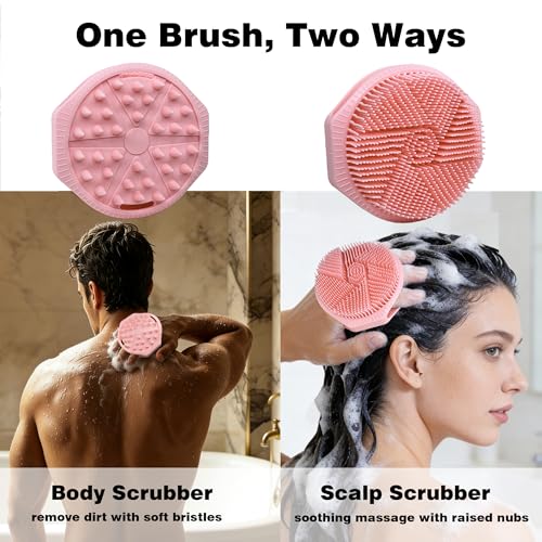 PeaKalo Dual-Sided Silicone Body Scrubber for Gentle Exfoliation