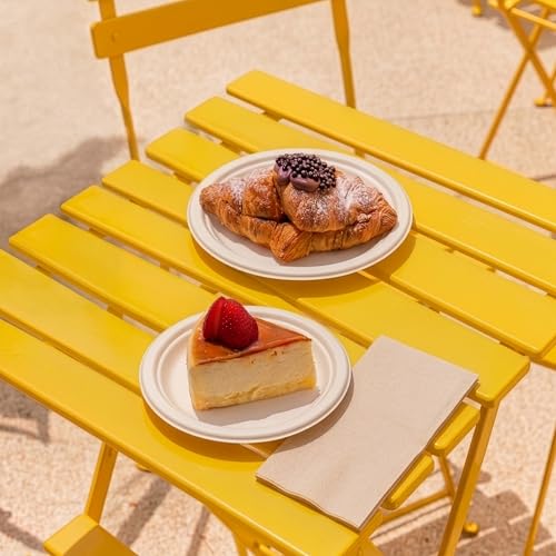 TOSSWARE 9" Compostable Round Paper Plates - Set of 50
