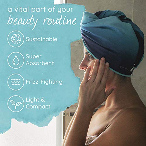 Conscious Coconut Sustainable Quick Dry Hair Towel Wrap for Frizz-Free Hair