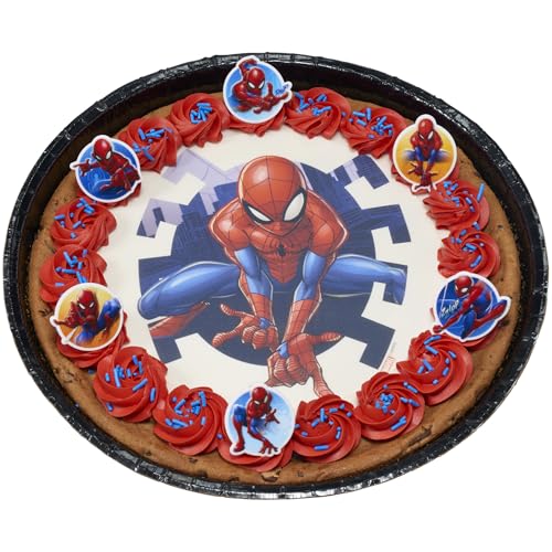 Spider-Man Cupcake Rings - 24 Pack for Birthday Parties