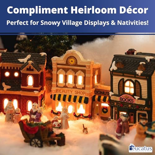 Eucatus Fluffy Fake Snow Sheet - 15 sqft Realistic Christmas Decoration
