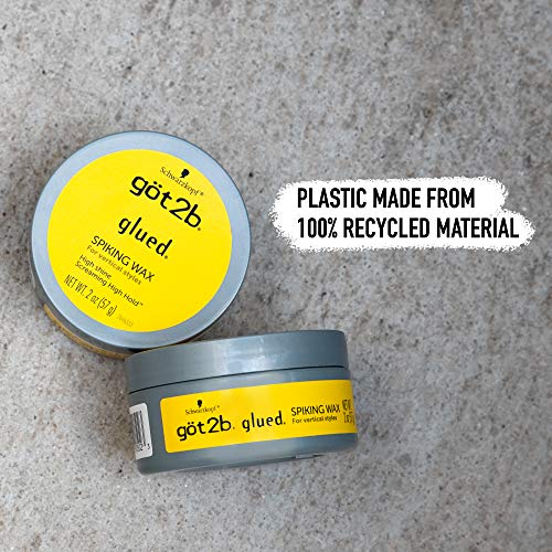 Got2B Glued Spiking Hair Wax, Fierce High-Hold Styling Wax - 2 oz (2 Pack)