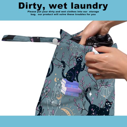 Multicolor 2-Pack Waterproof Reusable Wet Dry Bags 12x10 Inch for Cats & Travel