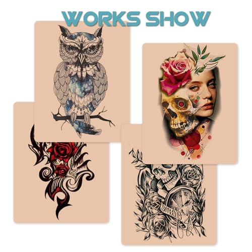 3MM Thick Tattoo Practice Skin - 10P Double-Sided Sheets, 6x8 Inch
