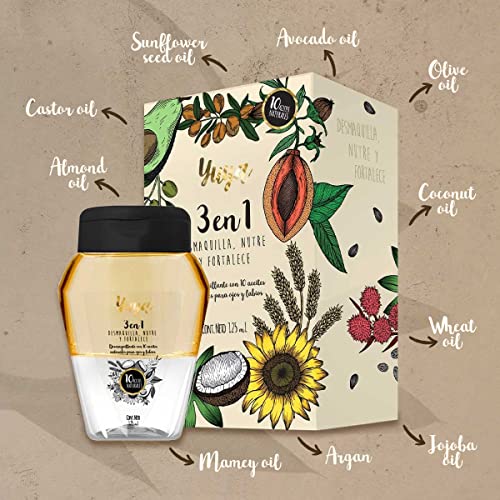 Yuya 3 in 1 Bifasic Makeup Remover - Nourish, Hydrate and Strengthen with 10 Natural Oils. Remove Waterproof Makeup without Irritation. 125ml Bottle. Shake Before Use