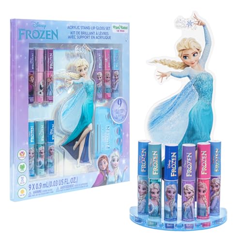 Disney Frozen Elsa Lip Gloss Set with 9 Flavors & Display Stand