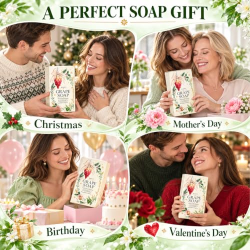 YOTEBLE Green Grape Soap on a Rope with Jasmine Fragrance - Pack of 25