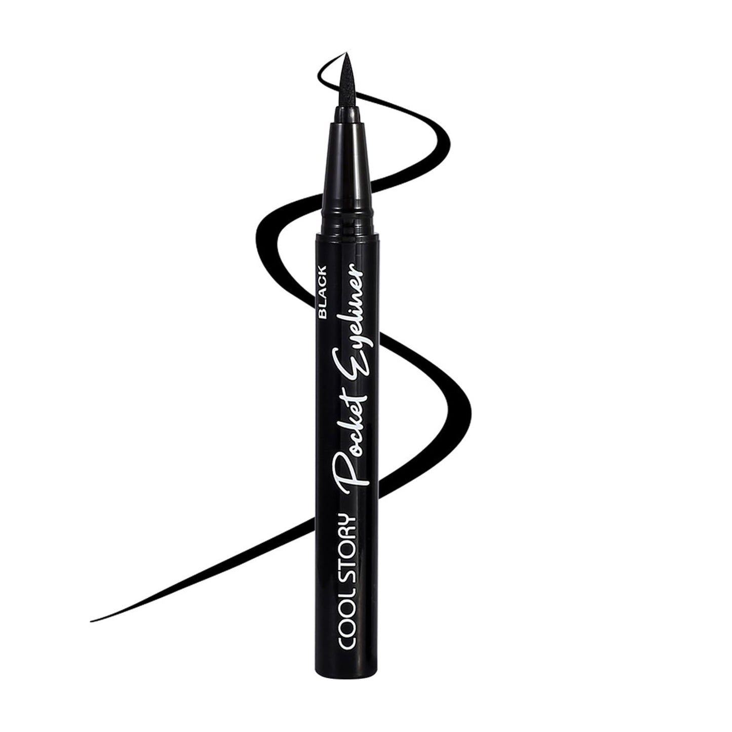 COOL STORY Black Liquid Eyeliner Pencil Eye Liner Pen – Waterproof & Smudge Resistant Long Lasting Makeup