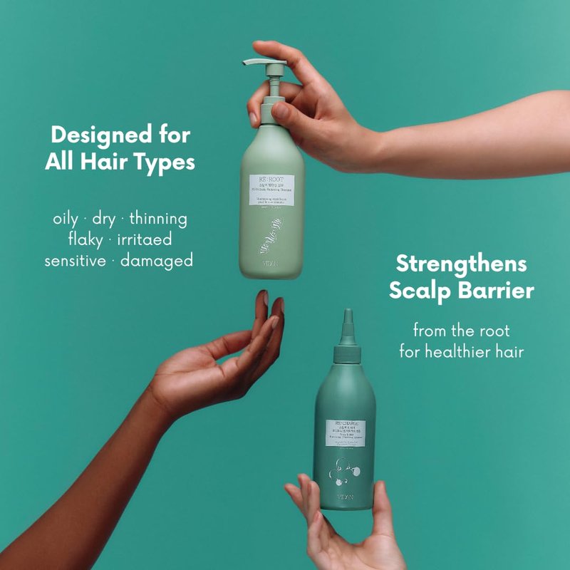 VIDAN RE:ROOT PDRN Scalp Balancing Shampoo, Korean Volumizing Shampoo & Repair for Thinning Hair, Cooling Menthol for Sensitive Scalp (10.14 Fl Oz)
