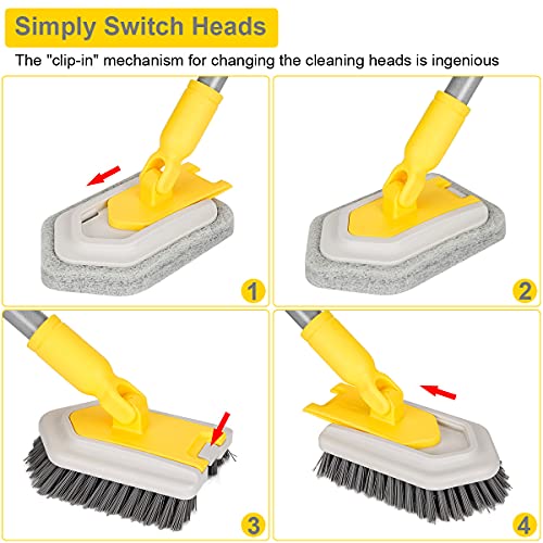 Lalafancy Scouring Pad Brush Refill for Bathtub Cleaning