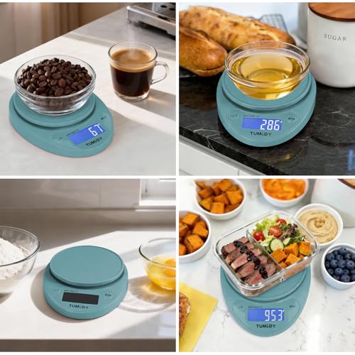 TUMIDY Digital Kitchen Scale - 11lb/5kg with LCD Display for Cooking & Baking