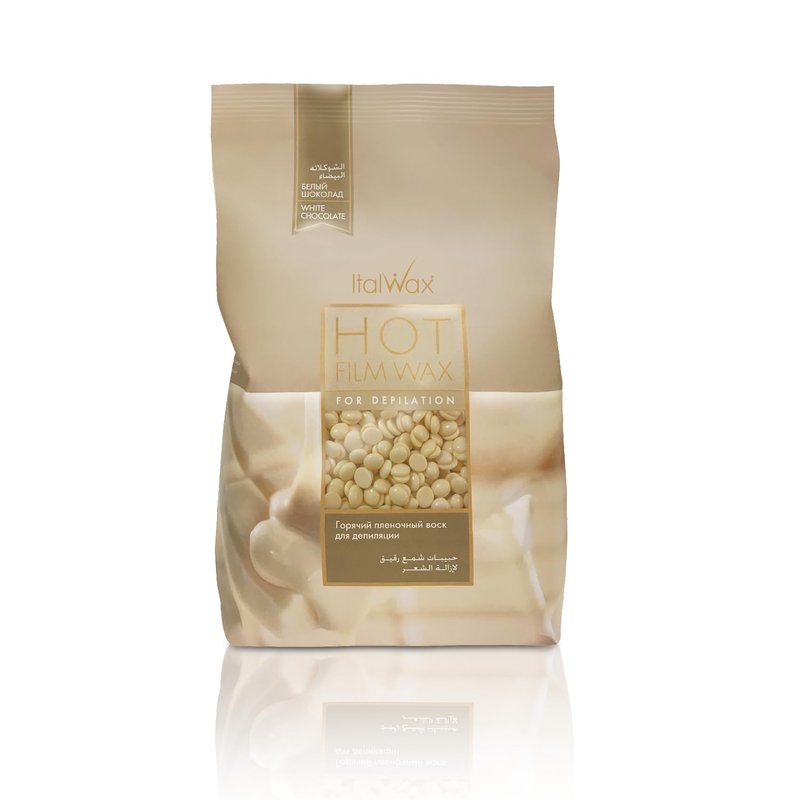 Italwax Classic Line White Chocolate Hard Wax Beads 2.2 lb (1 kg) – Long Setting Stripless Wax with Delicate Vanilla Fragrance for Large Areas & Easy Application – Made in Italy