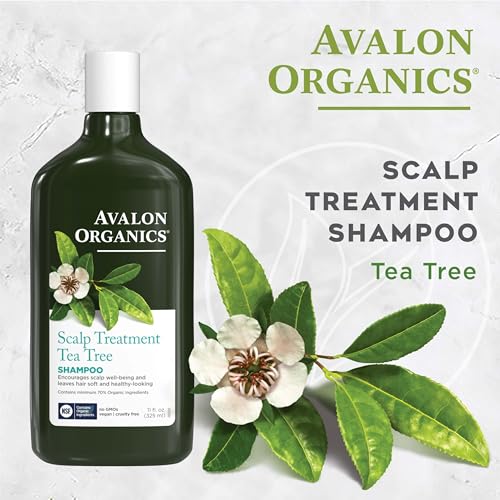 Avalon Organics Tea Tree Shampoo for Scalp Well-Being, 11 oz