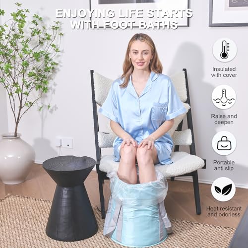 7.5 Gallon Portable Insulated Foot Soaking Tub for Outdoor Use