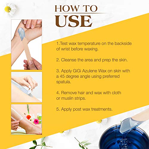 GiGi Azulene Soft Wax for Hair Removal - 13 oz Full Body, Sensitive Skin