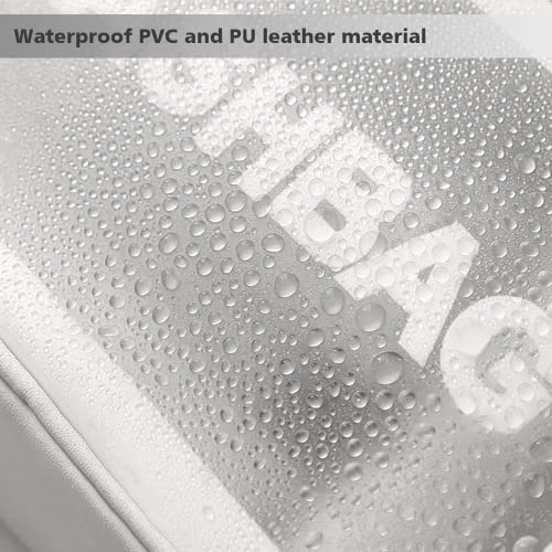 DAPOWER White Travel Toiletry Bag for Women & Men - Large Waterproof Organizer with Handle