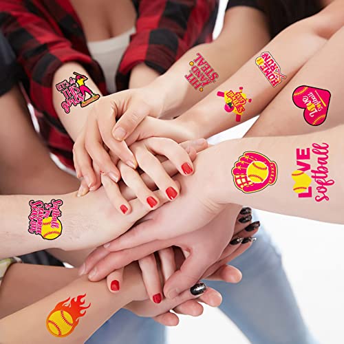 144 Pcs Softball Temporary Tattoos - Party Favors & Decorations