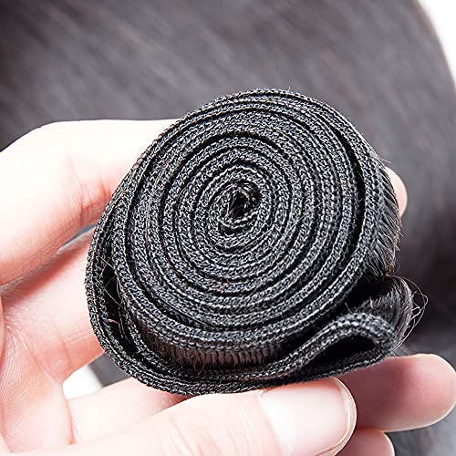 16 Inch Body Wave Human Hair Bundles #1B Natural Black - NecvDcvs