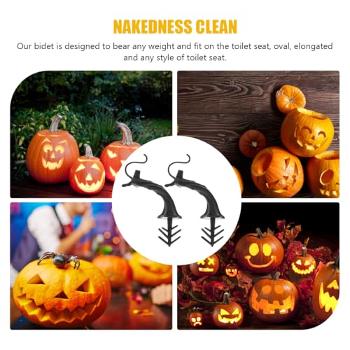 Simulated Black Pumpkin Stem Handle for DIY Fall Decorations - 3.62 Inch