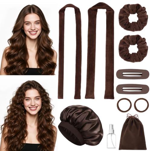 Hianjoo Heatless Curls Set - 11 PCS Overnight Curling Kit