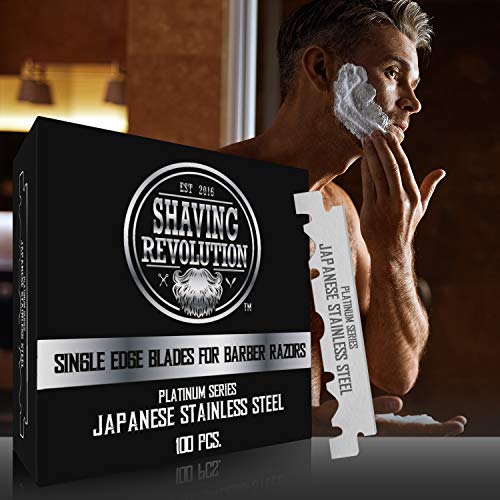 Shaving Revolution Single Edge Barber Razor Blades, 200 Count