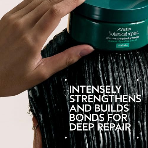 Aveda Botanical Repair Intensive Strengthening Masque - 0.85 Fl Oz Travel Size | Bond-Building Deep Conditioner for Medium to Thick Hair