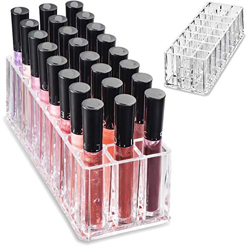 BY ALEGORY Acrylic Lip Gloss Organizer | 24 Space Makeup Holder