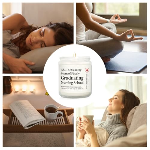 Nurse Graduation Gift Soy Candle - Lavender Scented 7oz for Future RNs