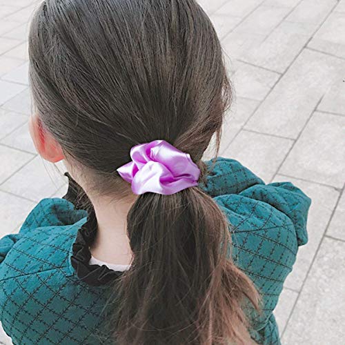 CUBACO 12-Piece Satin Hair Scrunchies - Soft Elastic Hair Ties