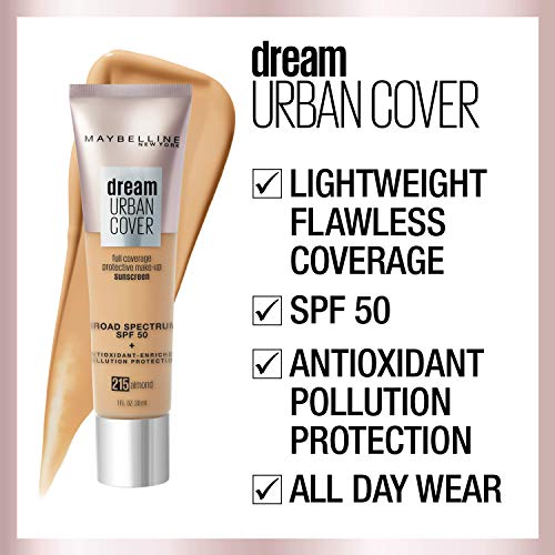 Maybelline Dream Urban Cover Flawless Foundation SPF 50 Cappuccino 1oz