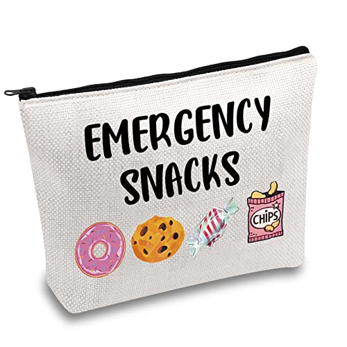Emergency Snacks Makeup Bag - Foodie Zipper Cosmetic Bag
